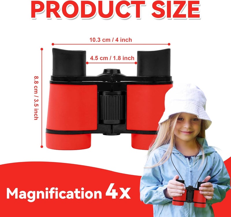 DR ANISON Binoculars for Kids Toy Binoculars Set for Age 3-12 Years Old Boys Girls Outside Play, Bird Watching, Camping, Educational Learning, Birthday Presents - Image 5